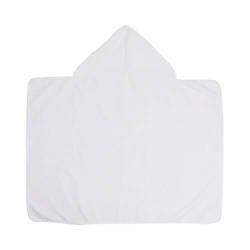 Children's towel with a hood for sublimation - white