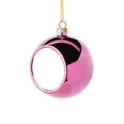 Christmas ball Ø 8 cm for sublimation - pink