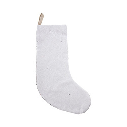 Christmas stocking with sequins for sublimation - white