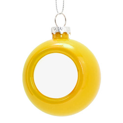 Christmas tree bauble Ø 6 cm for sublimation - glossy yellow