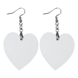 Earrings made of MDF for sublimation - heart
