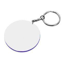 Fob Ø 47 mm white with blue rim Sublimation Thermal Transfer