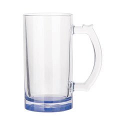Glass mug for sublimation, navy blue bottom 470 ml