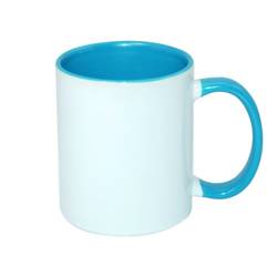 JS Coating mug 330 ml FUNNY light blue Sublimation Thermal Transfer