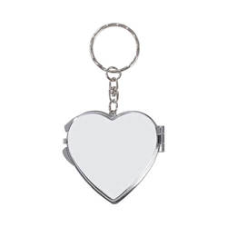 Keyring with a lockable sublimation mirror - heart
