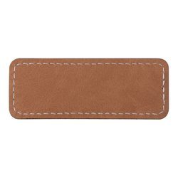 Leather badge 8.2 x 3.1 cm for sublimation - brown