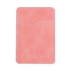 Leather credit card holder for sublimation smartphone - pink