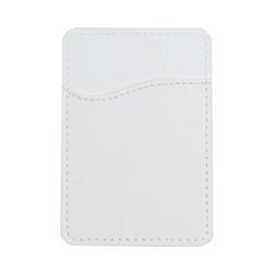 Leather credit card holder for sublimation smartphone - white