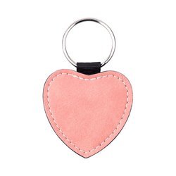 Leather key ring for sublimation - pink heart