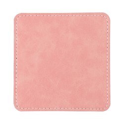 Leather square cup pad for sublimation - pink
