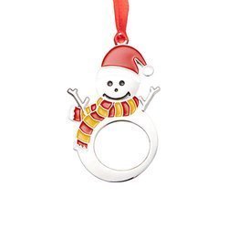 Metal Christmas tree pendant for sublimation - snowman