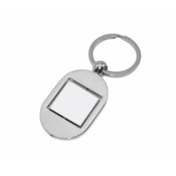 Metal rotated square fob for printing Sublimation Thermal Transfer