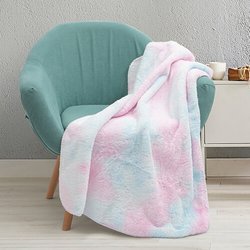 Minky blanket with faux fur lining for sublimation