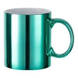 Mug 330 ml plated for sublimation - green
