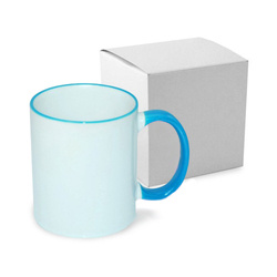 Mug A+ 330 ml with light blue handle with box Sublimation Thermal Transfer 