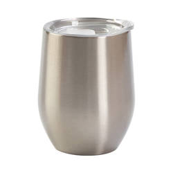 Mug for mulled wine 360 ml for sublimation - silver with lockable drinking hole