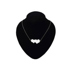 Necklace heart to heart pendant with metal string Sublimation Thermal Transfer
