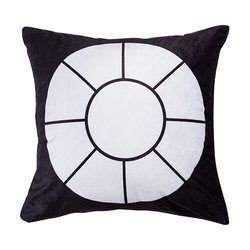 Plush pillowcase with panels for photos for sublimation - Circle
