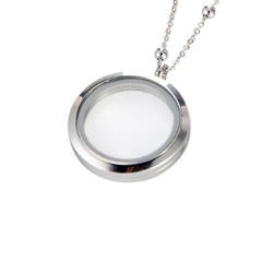 Round necklace with a glass frame for sublimation