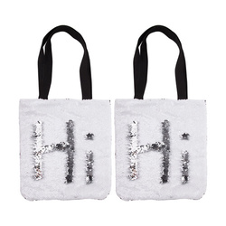Set of 2 bags with white sequins for sublimation