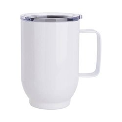 Tall, 500 ml metal mug for sublimation coffee - white