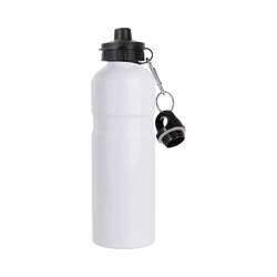 Tourist water bottle 750 ml with two caps for sublimation - white