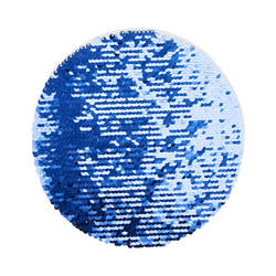 Two-color sequins for sublimation and application on textiles - blue circle Ø 19 on a white background