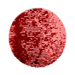Two-color sequins for sublimation and application on textiles - red circle Ø 19 on a white background