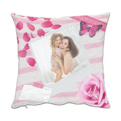Two-colour satin cover 38 x 38 cm for sublimation printing - Rose