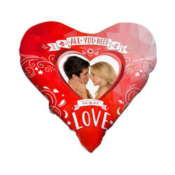 Two-colour satin hearth-shaped cover for sublimation printing - All You need