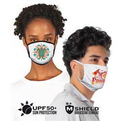 Vapor mask with white sublimation trimming