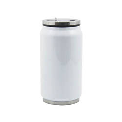 Water bottle-­beverage can 300 ml with the straw Sublimation Thermal Transfer