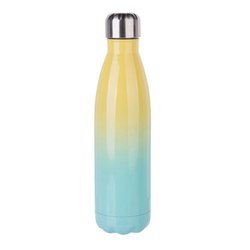 Water bottle - bottle 500 ml for sublimation printing – green-yellow