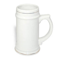 White beer mug with gold ornament Sublimation Thermal Transfer