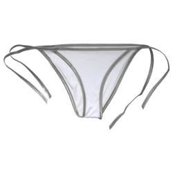 Women’s sublimation-ready briefs with silver trim