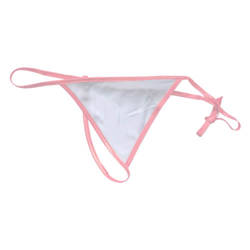 Women’s sublimation-ready thongs with pink trim