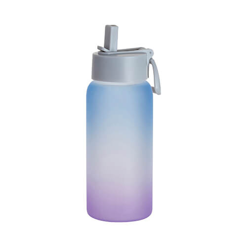 750 ml frosted glass sports bottle for sublimation - purple-blue 750 ml ...