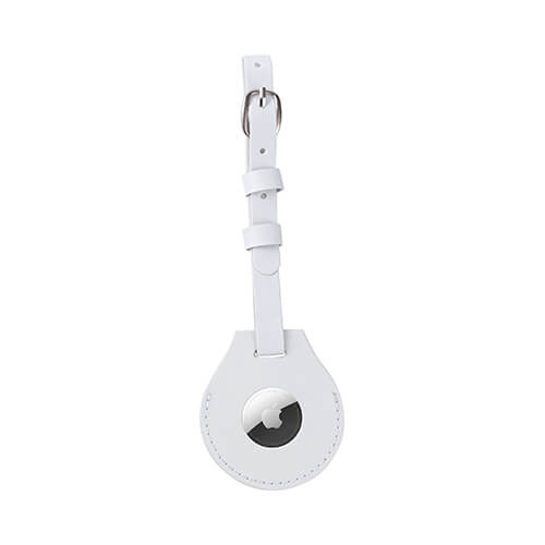 Leather luggage tag / AirTag pouch for sublimation white White
