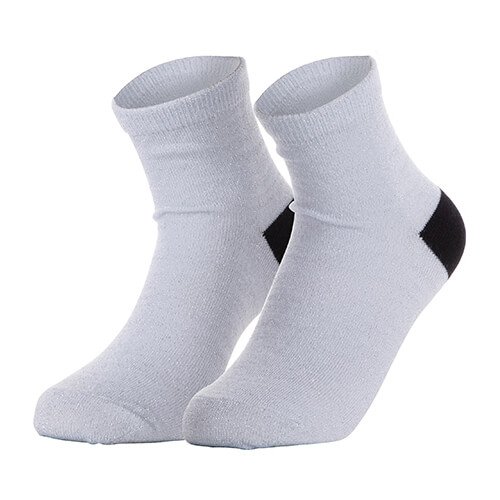 22 cm socks for sublimation - silver glitter