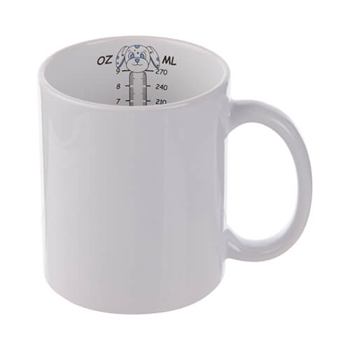 330 ml mug with an internal measuring cup for sublimation - a dog