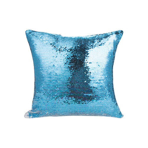 40 x 40 cm pillowcase with two colour of sequins for sublimation printing – light blue