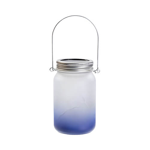 450 ml lantern with a metal handle - navy blue gradient