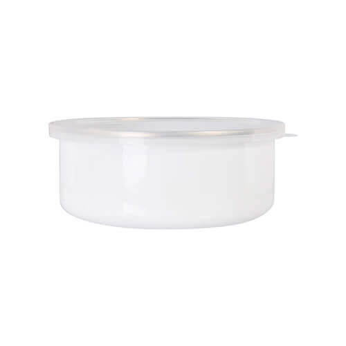 600 ml enamelled bowl with lid for sublimation printing