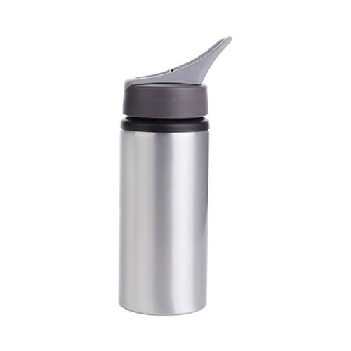 650 ml aluminum water bottle with a handle for sublimation - silver