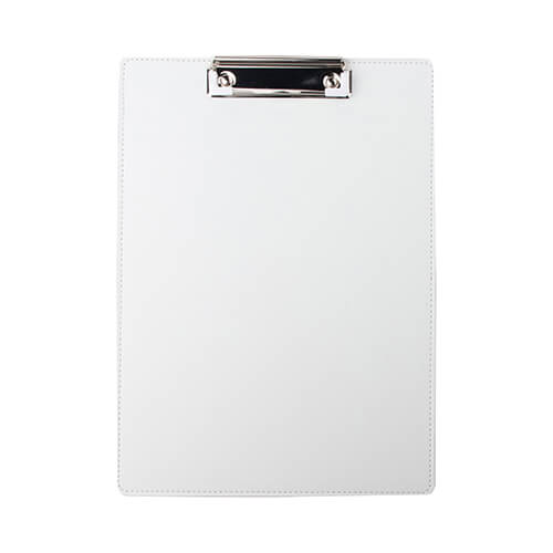 A4 leather clipboard for sublimation - white