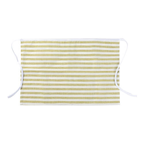 Canvas sublimation apron - cream with light green stripes