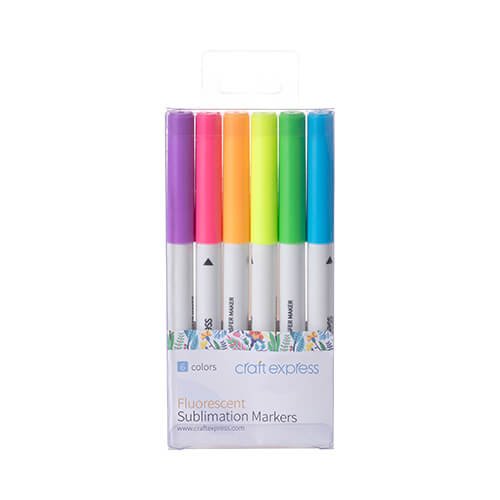 Craft Express Joy sublimation markers - 6 colors fluorescent