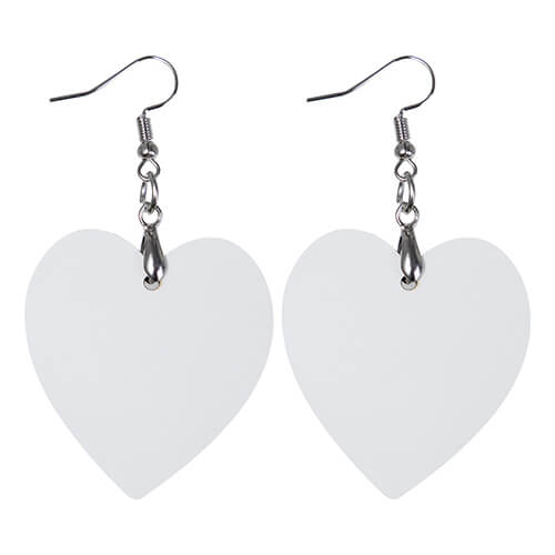 Earrings made of MDF for sublimation - heart