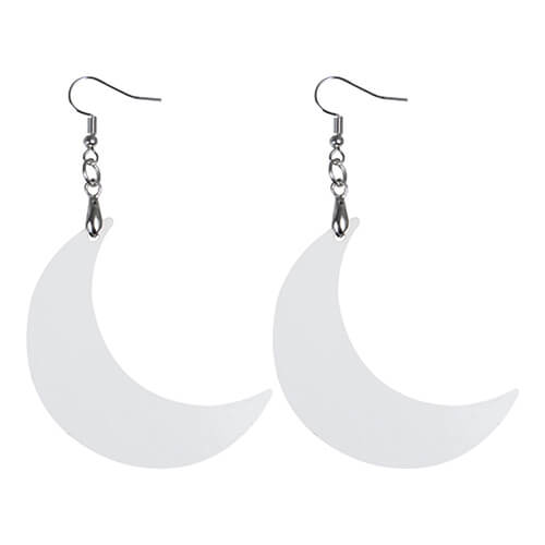 Earrings made of MDF for sublimation - moon