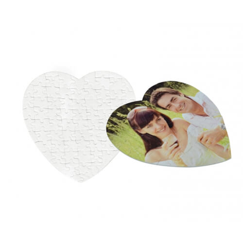 Felt heart shaped jingsaw puzzle 19,5 x 19,5 cm 75 elements Sublimation Thermal Transfer